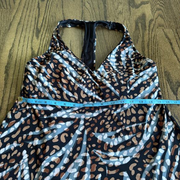 Magicsuit Womens Animal Print Underwire Racerback Tankini Swim Top Size 10 - Picture 10 of 10